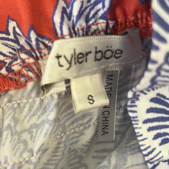 Tyler Boe Stella Fleur De Lis Skimmer Floral Print Ruffle Neck Mini Dress - S - Picture 12 of 16